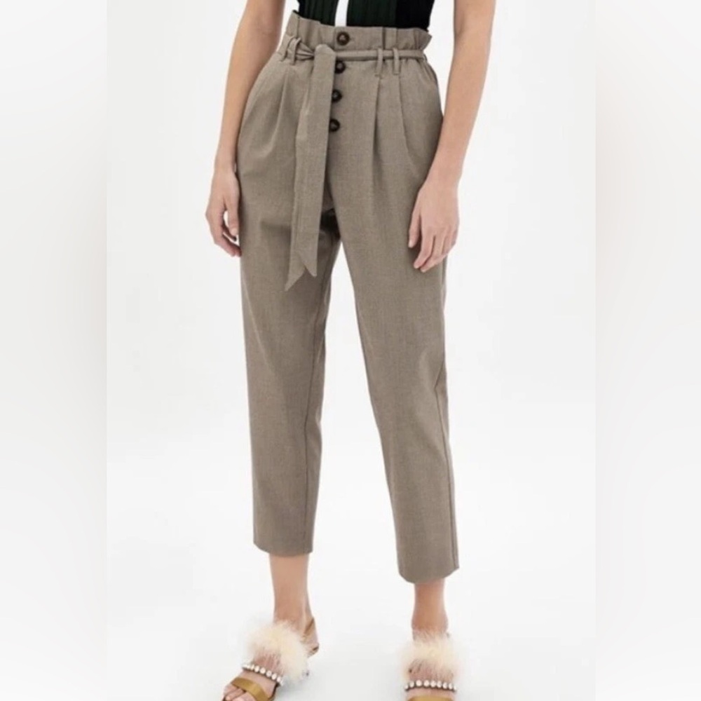 Zara paper bag button pants